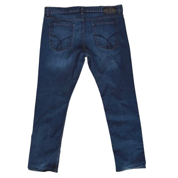 Calvin Klein Men's Slim Straight Leg Jeans 40x32 Dark Wash Blue Denim Classic - Picture 8 of 14